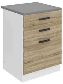 Kuchynská skrinka spodná 60 cm šuflíky TOR SDSZ60WS/0/WT/DS/B/B1/PP