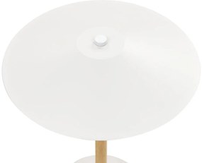 Drevená stolná lampa biela MOPPY Beliani