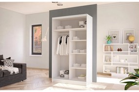 Šatníková skriňa DIEGO IV šírka 100 cm Dub sonoma/biela