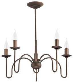 Luster na tyči CARTELL 5xE14/10W/230V bronzová