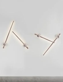 LED nástenné svietidlo Kedo 80 hnedá