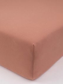 Jersey plachta s elastanom Deluxe 140 × 200 cm – terakota