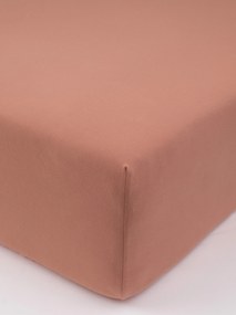Jersey plachta s elastanom Deluxe 140 × 200 cm – terakota