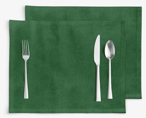 Goldea vianočné prestieranie na stôl malaga - tmavo zelené - sada 2ks 30 x 40 cm