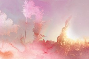 Tapeta atmosféra jesene v ružovom - 450x300