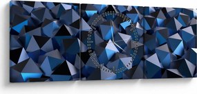 Obraz abstrakcie (s hodinami) (90x30 cm)