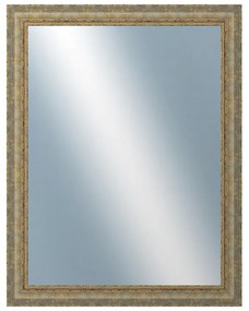 DANTIK - Zrkadlo v rámu, rozmer s rámom 70x90 cm z lišty ZVRATNÁ bielozlatá plast (3067)