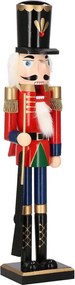 Luskáčik s puškou 60 cm – drevená vianočná figúrka v červenej uniforme Springos CA0908