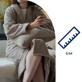 Taupe župan z mikroplyšu veľkosť S/M Pippa – Tiseco Home Studio