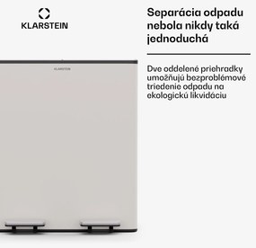 Klarstein EcoVista, odpadkový kôš s kompostérom, 40 l + 3 l/kôš + kompostér, Soft-Close