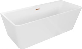 Mexen Volta vaňa 170x75cm, biela, brúsená meď