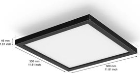 Philips - stmievateľné stropné svietidlo Hue AURELLE LED/19W/230V 30x30 cm čierne