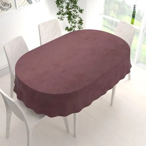 Biante Zamatový oválny obrus Velvet Prémium SVP-019 Hnedofialový 140x220 cm