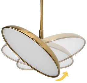 Toolight Toolight, LED stropné svietidlo APP1281-CP Gold, zlatá lesklá, OSW-05183