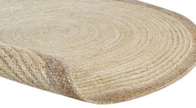 Okrúhly jutový koberec ⌀ 120 cm béžový MENEMEN Beliani