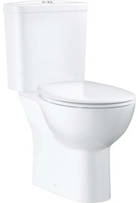 GROHE Bau Ceramic WC misa kombi Rimless s hlbokým splachovaním, vodorovný odpad + WC nádržka + Softclose WC sedátko, 364 x 619 x 772 mm, alpská biela, 39604000