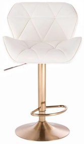 LuxuryForm DESIGN Barová stolička MILANO na zlatom tanieri - biela