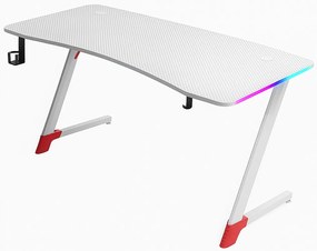 Herný stôl s podsvietením BG01 biely 120 cm