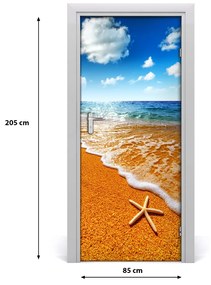 Fototapeta dvere samolepiace hviezdice na pláži 85x205 cm
