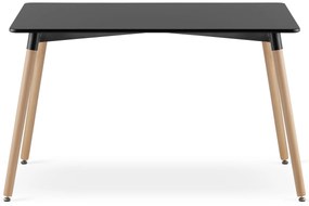 Čierny jedálenský stôl ADRIA 120x80 cm