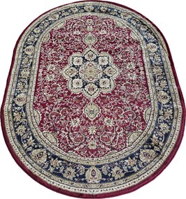 DY Červený oválny orientálny koberec Exclusiv 03 N Rozmer: 160x220 cm
