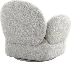 Svetlosivé kreslo z textílie buklé Messina – House Nordic