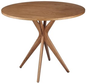 Okrúhly jedálenský stôl s doskou v dekore jaseňového dreva ø 90 cm Jubi – Ragaba