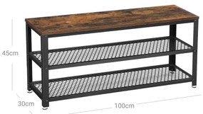 Botník DAVOR hnedá/čierna