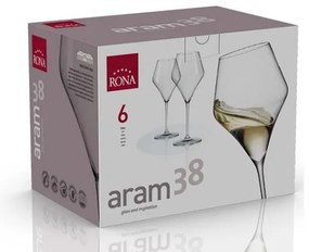 Rona Poháre na víno ARAM 380 ml, 6 ks