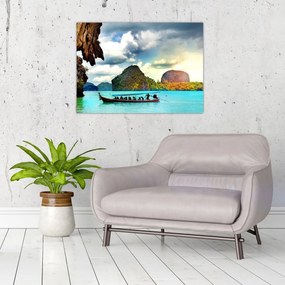 Sklenený obraz - Zátoka Phang Nga (70x50 cm)