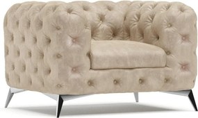 Béžové zamatové kreslo Chelsea – Ropez