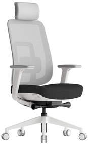KREDE Kancelárska stolička K42 WHITE čierna