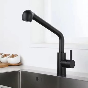Rea Troy, stojanková kuchynská batéria 34 cm, čierna matná, REA-B6300