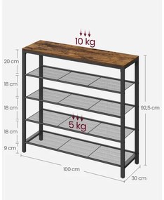 Topánkovnica DAVOR hnedá/čierna