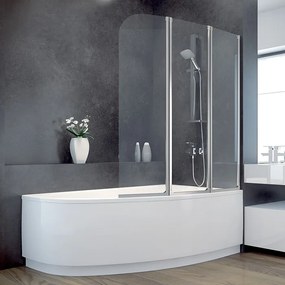 Besco Akrylátová asymetrická vaňa Cornea 140x80 (150x100) BESCO-Rozmery: 150x100, BESCO-Farba: Biela, BESCO-Orientácia: Pravá