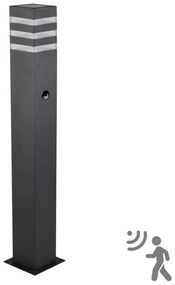 Polux Vonkajšia lampa so senzorom TEKSAS 1xE27/12W/230V IP44 74 cm antracit SA1769