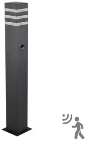 Polux Vonkajšia lampa so senzorom TEKSAS 1xE27/12W/230V IP44 74 cm antracit SA1769