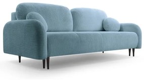 Rozkladacia čalúnená trojmiestna pohovka CLOUDY tyrkysová