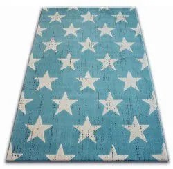 styldomova Modrý koberec scandi hviezdy 18209/031