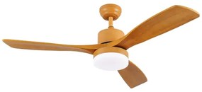 ZEVENTI - LED stropný ventilátor MARE LED/24W/230V Wi-Fi Tuya dub + diaľkový ovládač