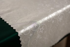 Dekorstudio Luxusný Vianočný behúň na stôl s hviezdami - strieborný SW4