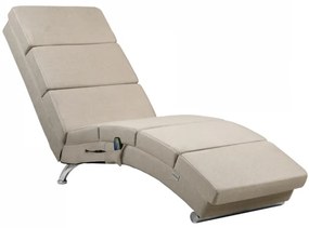 Casaria Leňoška LONDON s masážnou a vyhrievacou funkciou, 186×55×89cm, béžová