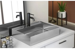 Sapho - Umývadlo na dosku AURUM 55x42 cm, brúsená nerezová oceľ