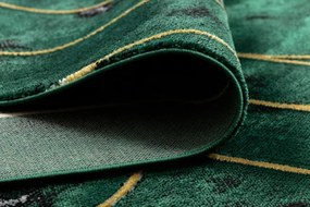 Koberec EMERALD exkluzívny 1016 glamour, styl art deco, marmur fľaškovo zelený / zlatý