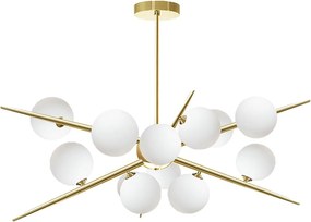 Toolight Toolight, stropné svietidlo 8xG9 APP998-12CP, biela-zlatá, OSW-05553