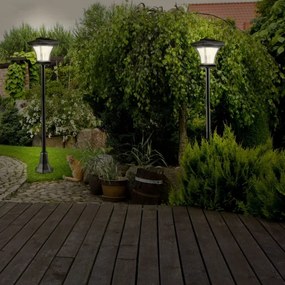 LED Solárna lampa TIRANA LED/1,6W/1,2V 600 mAh IP44 čierna