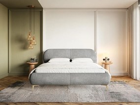 Manželská posteľ 180 cm Octave 180B (s roštom) (sivá + zlatá). Vlastná spoľahlivá doprava až k Vám domov. 1099936