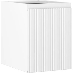 Mexen Rivel, kúpeľňová skrinka 35 cm, 1 dvierka, s drážkami, biela matná, 91A21-03547-1-BF01