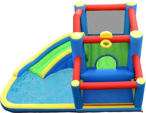 Nafukovací vodný park so šmykľavkou, trampolínou a bazénom