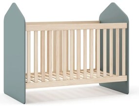 Postieľka v dekore borovice 60x120 cm v prírodnej farbe/sivozelená Estefania – Marckeric